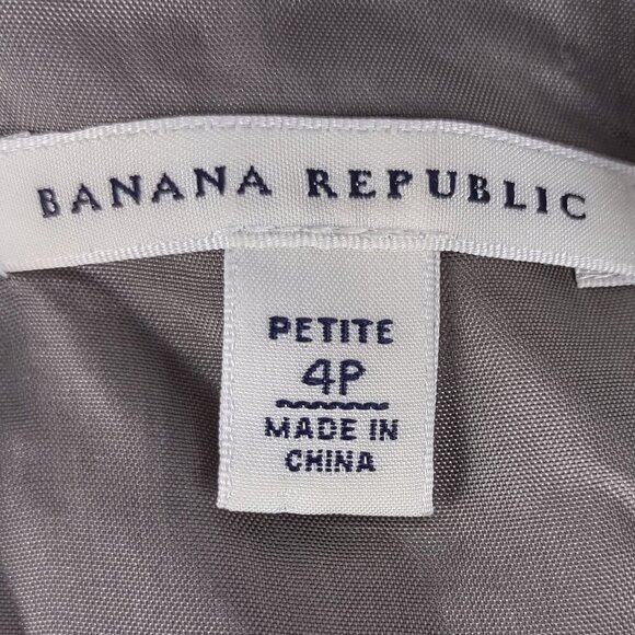 Banana Republic 100% Silk Striped Sheath Dress with Pockets Size 4P Casey Style - Picture 10 of 11